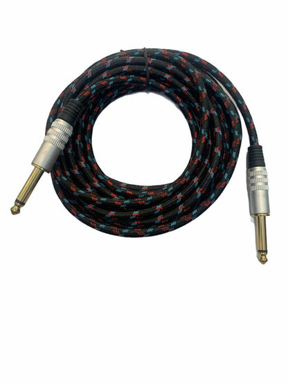 Cable Audio Planchado Plug 6,3 Mono Punta Dorada 5m | 080-828 N