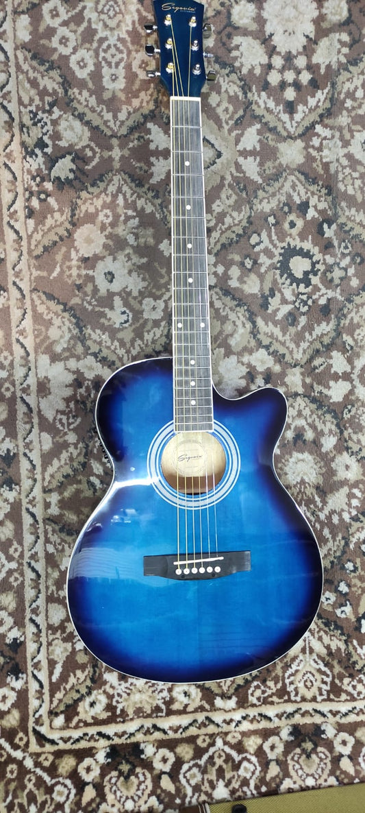 GUITARRA ELECTROACUSTICA 40" AZUL AZUL REY SEGOVIA N