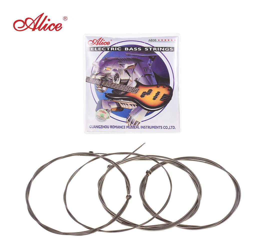 JUEGO DE CUERDA ALICE PARA BAJO ELÉCTRICO DE 4 CDAS 45-105 ⌘ A606(4)-M N