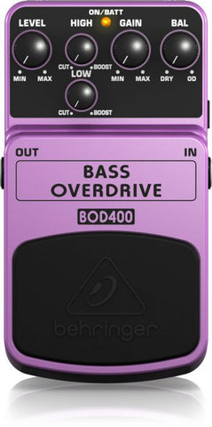 PEDAL BEHRINGER PARA BAJO ELECTRICO BASS OVERDRIVE BOD400