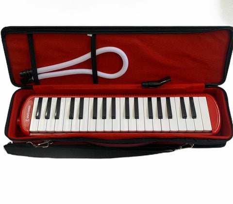 MELODICA EXTREME 37 TECLAS 3 OCTAVAS ESTUCHE CON CIERRE ROJA N