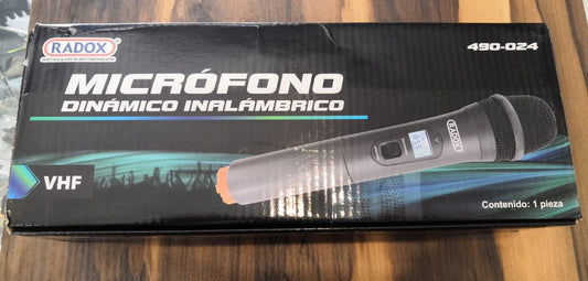 MICRÓFONO DINÁMICO INALAMBRICO (VHF). 490-024
