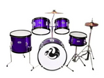 BATERIA JUNIOR MORADA 5 PZAS ARO NEGRO CENTURY CNBT017 N