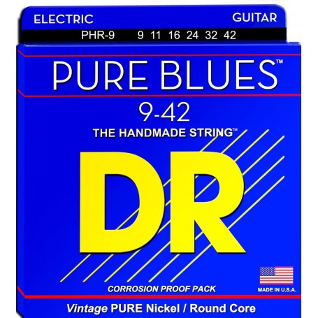 JUEGO DE CUERDAS P/GUIT ELEC LIGHT 9/42 PURE BLUES DR