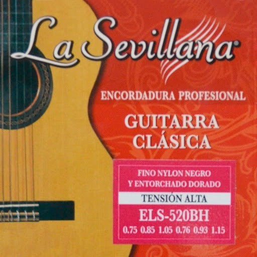 ENCORDADURA GUITARRA CLASICA NYLON LA SEVILLANA MOD. ELS-520BH T ALTA NEGRA