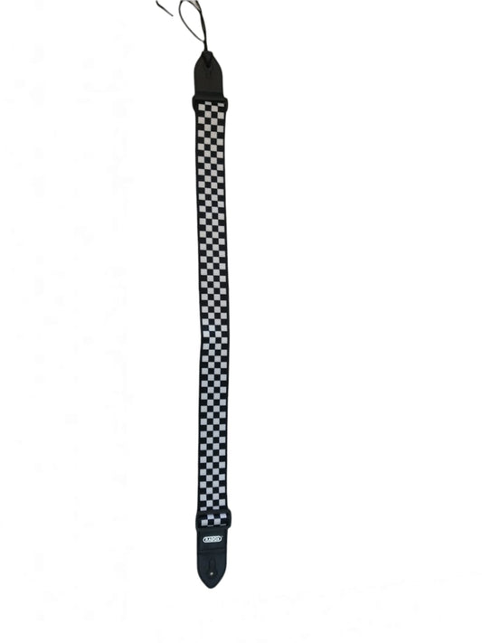 CORREA STRAP PARA GUITARRA CUADROS NEGROS/BLANCOS 043-071 N