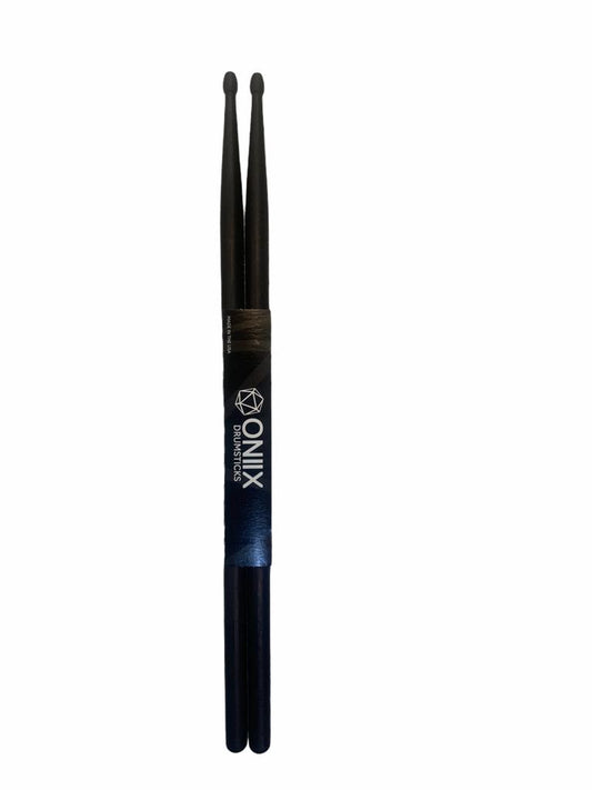 PAR DE BAQUETAS ONIIX COLOR NEGRO PUNTAS MADERA MOD 7A N