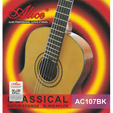 Juego de Cuerdas P/guit Clasica Nylon Ng-dorada T/alta Alice A107bkh N