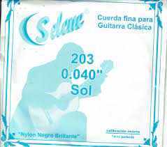 CAJA DE CUERDAS NYLON NEGRA 3A SELENE SIN BORLA 203 N