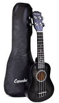 UKULELE SOPRANO COPACABANA LINDEN NEGRO CON FUNDA N