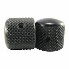 BOTON GUITARRA ELECTRICA EBALL ALUMINIO NEGRO (2PZAS)