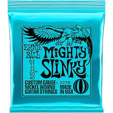 ENCORDADURA ERNIE BALL "MIGHTY SLINKY" PARA GUITARRA ELECTRICA (NIQUEL, 0.0085-0.040) N