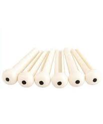 PIN P/GUITARRA ABS MARFIL DOT NEGRO 2mm/PVC PAQ C/10 ALICE