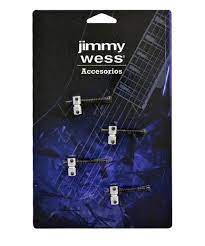 SILLETA JIMMY WESS PARA PUENTE DE BAJO ELECTRICO, CROMADA (4 PIEZAS)