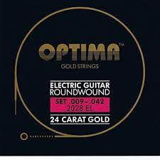 Juego de Cuerdas Guitarra Eléctrica Optima .009-.042 Oro 24K
