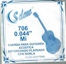 Cuerda Suelta Acero Entorchado Plateado Selene 6ta