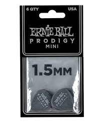 PUAS ERNIE BALL "PRODIGY MINI" 1.50, NEGRO (6 PZAS.) 9200 N