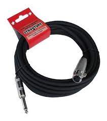 CABLE P/MICROFONO 6.10mt XLR-PLUG 1/4  MONO STRUKTURE SMCHZ20  N