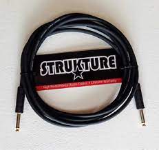 CABLE PARA INSTRUMENTO NEGRO STRUKTURE  PLUG 1/4 - 1/4 5.7M SC186R N