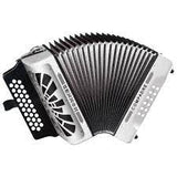 ACORDEON DIATONICO HOHNER COMPADRE FA-SIB-MIB BLANCO CON FUNDA N