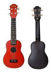 UKULELE SOPRANO LINDEN/ABS COLOR ROJO CON FUNDA COPACABANA CPUK053 N