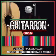 ENCORDADURA PARA GUITARRON NYLON NEGRO, ENTORCHADO NEGRO 305-N N