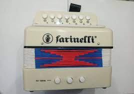 MINI ACORDEON INFANTIL PARA NIÑO 7 BOTONES FARINELLI BLANCO N