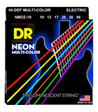 JUEGO DE CUERDAS PARA GUITARRA ELECTRICA DR NEON MULTICOLOR .10-46