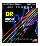 JUEGO DE CUERDAS PARA GUITARRA ELECTRICA LIGHT 9/42 HI-DEF MULTICOLOR DR