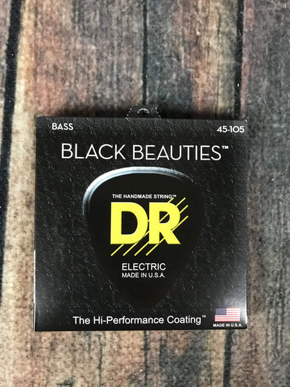 Juego de Cuerdas DR Bajo Eléctrico 4 Cuerdas Black Beauties Negras BKB-45