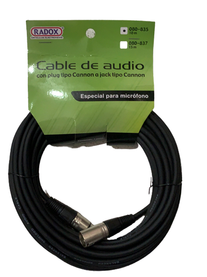 Cable para Microfono Xlr-xlr 10 M Plug Cromado