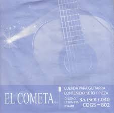 Paquete de 6 Cuerdas para Guitarra el Cometa Nylon 3a | 2000445 N