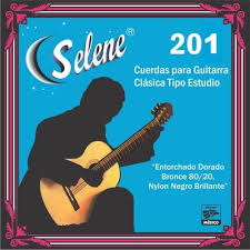 CAJA DE CUERDAS NYLON NEGRA 1A SELENE SIN BORLA 201 N