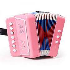 MINI ACORDEON INFANTIL PARA NIÑO 7 BOTONES FARINELLI  ROSA N