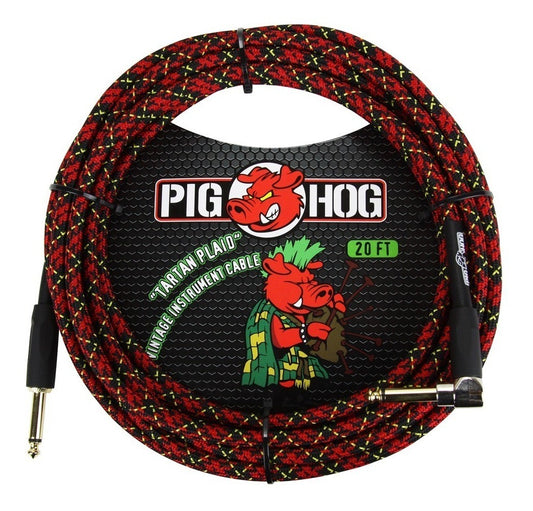 Cable para Instrumeno Tartan Plaid 6.10mt 1/4-1/4 Ang Recto Pighog Pch20plr