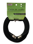 CABLE PARA MICROFONO XLR-XLR 15 M PLUG CROMADO N